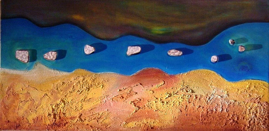 2004_Steine im Fluss_40x80