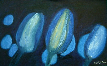 2000_blaue Tulpen_30x40(verkauft)